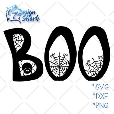 Halloween Boo SVG Design Shark 