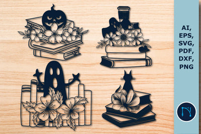 Halloween Book Lover SVG Bundle SVG MD JOYNAL ABDIN 