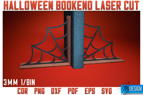 Halloween Bookend Laser Cut SVG | Halloween Laser Cut SVG Design | CNC Files SVG Fly Design 