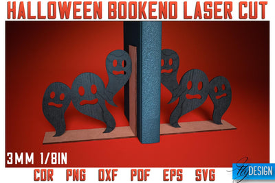 Halloween Bookend Laser Cut SVG | Halloween Laser Cut SVG Design | CNC Files SVG Fly Design 