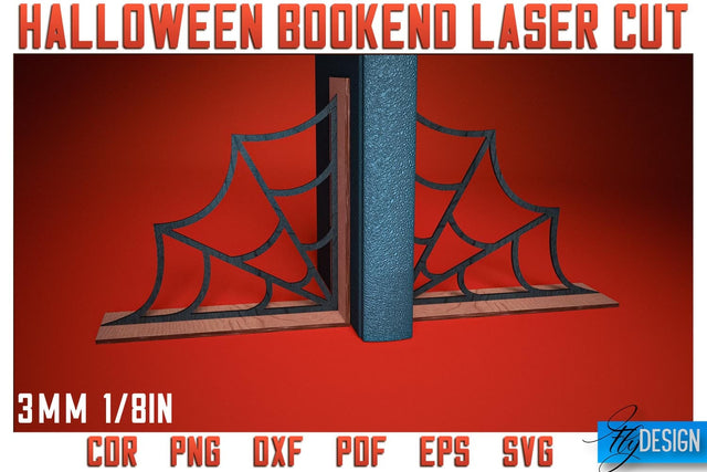 Halloween Bookend Laser Cut SVG | Halloween Laser Cut SVG Design | CNC Files SVG Fly Design 