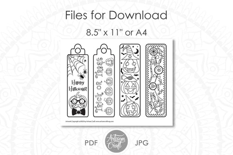 Halloween bookmark for coloring SVG Artisan Craft SVG 
