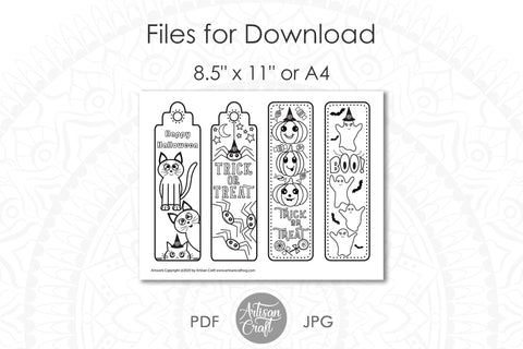 Halloween bookmark for coloring SVG Artisan Craft SVG 