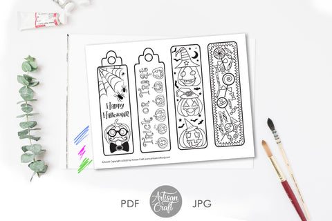 Halloween bookmark for coloring SVG Artisan Craft SVG 