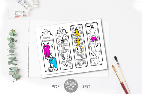 Halloween bookmark for coloring SVG Artisan Craft SVG 
