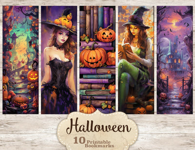 Halloween Bookmarks Printable | Whimsical Halloween SVG GlamArtZhanna 