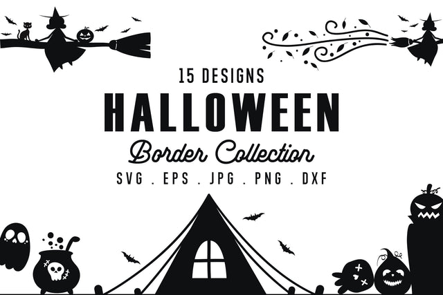 Halloween Border SVG Bundle, Halloween Clipart Bundle SVG dapiyupi store 