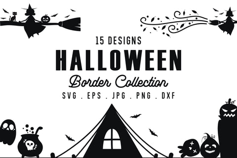 Halloween Border SVG Bundle, Halloween Clipart Bundle SVG dapiyupi store 