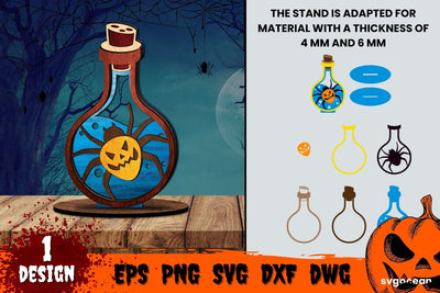Halloween Bottles Design | Svg Bundle | Glowfoge SVG SvgOcean 