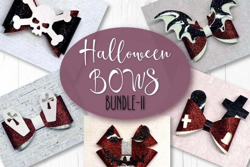Halloween bows bundle 2 SVG ArtiCuties 