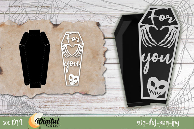 Halloween Boxes coffins SVG. Halloween design Paper Cut. 3D Paper Evgenyia Guschina 