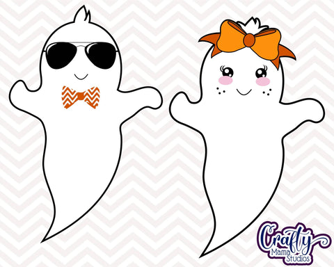 Halloween - Boy - Girl - Cute Ghost SVG Crafty Mama Studios 