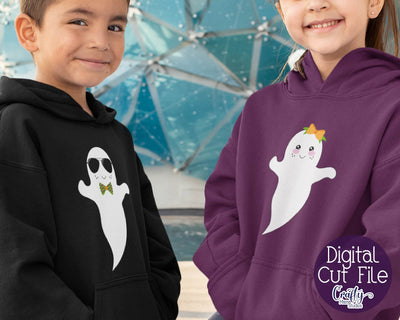 Halloween - Boy - Girl - Cute Ghost SVG Crafty Mama Studios 