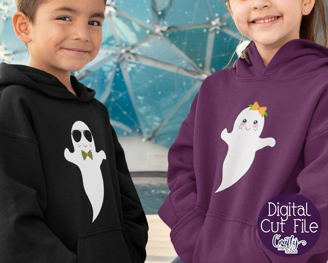 Halloween - Boy - Girl - Cute Ghost SVG Crafty Mama Studios 