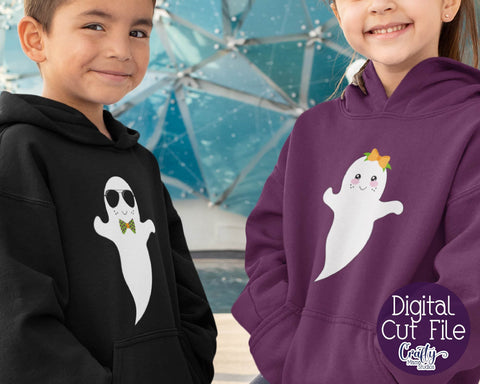 Halloween - Boy - Girl - Cute Ghost SVG Crafty Mama Studios 