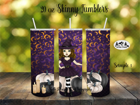 Halloween Brunette Door Hanger Sublimation Belle Designs & Photography 