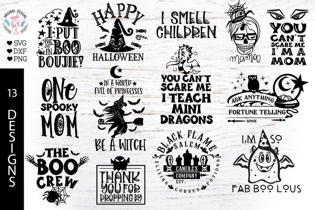 Halloween Bundle - 13 Fun and Popular Halloween Designs SVG Graphic House Design 