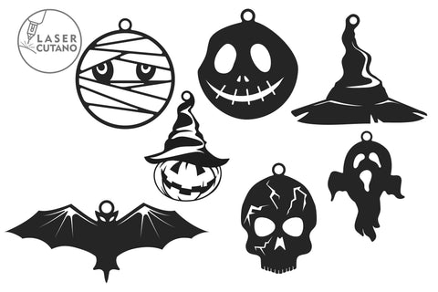 HALLOWEEN Bundle Laser Cut Files, Mandala, Round Sign SVG, 3D Designs, Mini Design Bundles SVG LaserCutano 