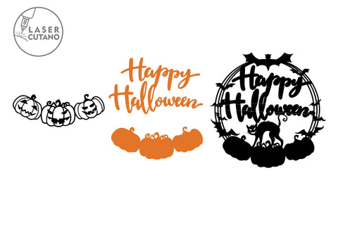 HALLOWEEN BUNDLE Multilayer Laser Cut Files, Mandala, Round Sign SVG, 3D Designs, Mini Design Bundles, Laser Engraving SVG LaserCutano 