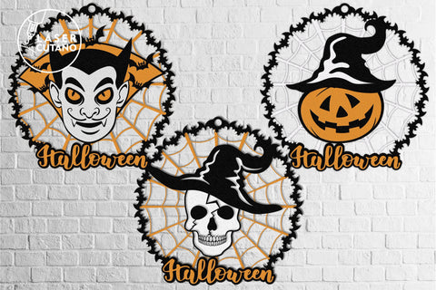 HALLOWEEN Bundle Multilayer Laser Cut Files, Mandala, Round Sign SVG, 3D Designs, Mini Design Bundles SVG LaserCutano 
