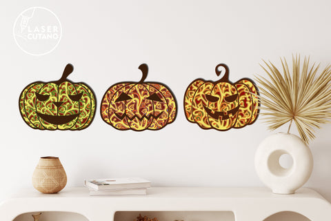 HALLOWEEN BUNDLE Multilayer Laser Cut Files, Mandala, Round Sign SVG, 3D Designs, Mini Design Bundles SVG LaserCutano 