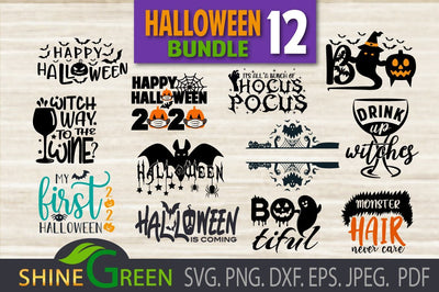 Halloween Bundle SVG - Autumn, Fall Holidays DXF, PNG SVG Shine Green Art 