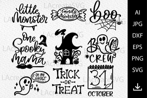 Halloween bundle SVG Cricut, Baby Halloween SVG PNG T shirt design SVG LAcreateSVG 