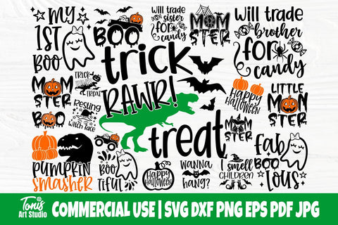 Halloween Bundle SVG Cut Files, Boo Svg, Ghost Svg SVG TonisArtStudio 