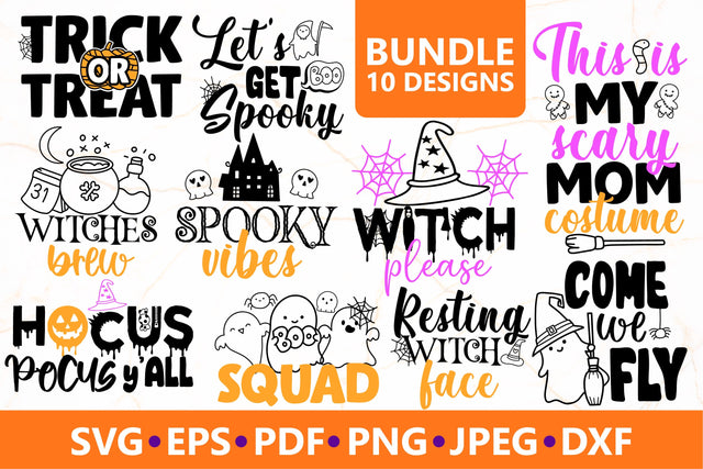 Halloween Bundle SVG | Halloween Quotes SVG SeventhHeavenStudios 