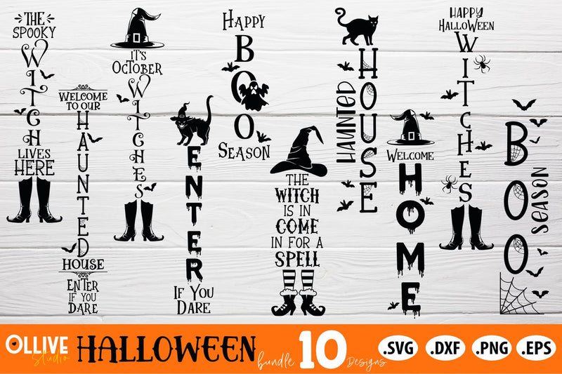 Halloween Bundle SVG | Halloween Vertical Sing SVG SVG Ollive Studio 