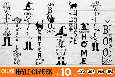 Halloween Bundle SVG | Halloween Vertical Sing SVG SVG Ollive Studio 