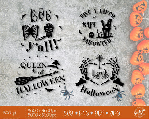 Halloween Bundle SVG, Witch Quotes SVG, Halloween sign SVG SVG Createya Design 