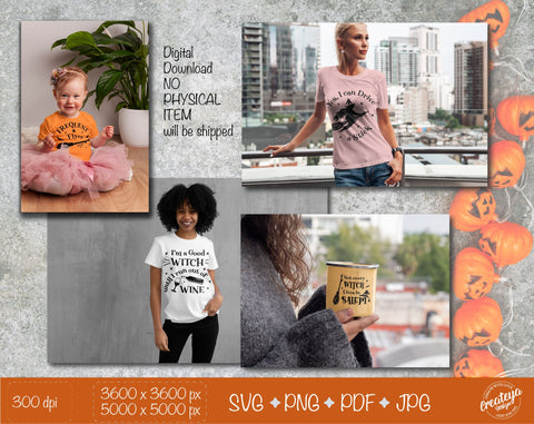 Halloween Bundle SVG, Witch Quotes SVG, Halloween sign SVG SVG Createya Design 