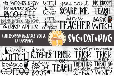 Halloween Bundle Vol 2 - Fall SVG PNG DXF Cut Files SVG Cheese Toast Digitals 
