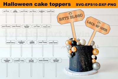 Halloween cake topper | Potion Label Laser Cut Design SVG Helga Art 