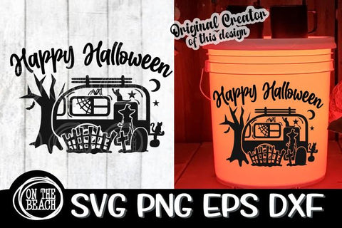 Halloween Camper SVG Haunted Campsite - Camping Bucket SVG On the Beach Boutique 