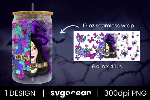 Halloween Can Glass | 16 Oz Libbey Glass Sublimation SvgOcean 