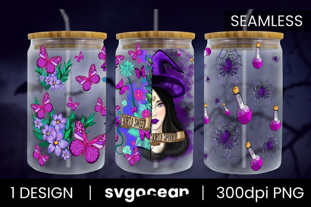 Halloween Can Glass | 16 Oz Libbey Glass Sublimation SvgOcean 