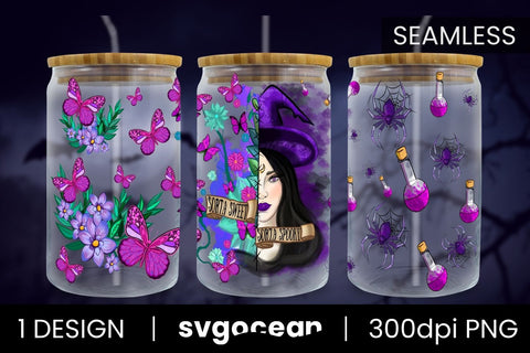 Halloween Can Glass | 16 Oz Libbey Glass Sublimation SvgOcean 