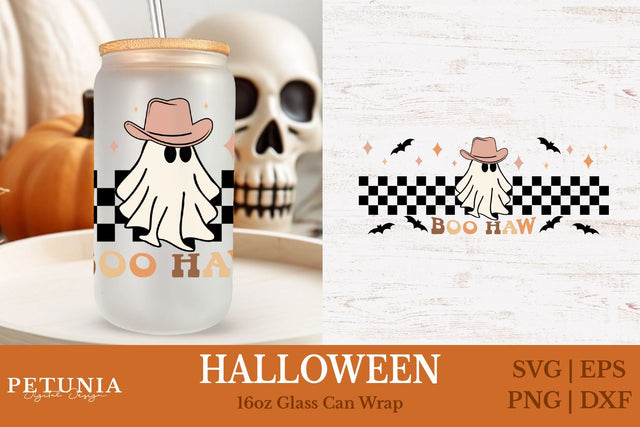 Halloween Can Glass | 16oz Libbey Can Glass Wrap SVG SVG Petunia Digital Design 