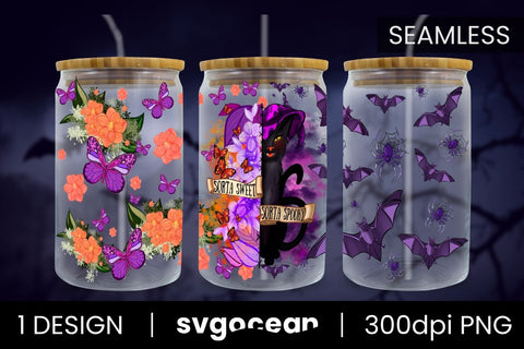 Halloween Can Glass Bundle | 16 Oz Libbey Glass Sublimation SvgOcean 