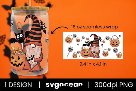 Halloween Can Glass PNG Sublimation SvgOcean 