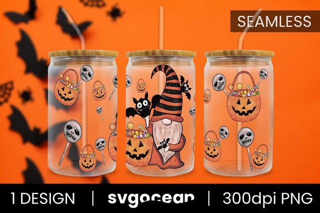 Halloween Can Glass PNG Sublimation SvgOcean 