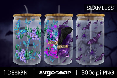 Halloween Can Glass Sublimation | 16 Oz Libbey Glass Sublimation SvgOcean 