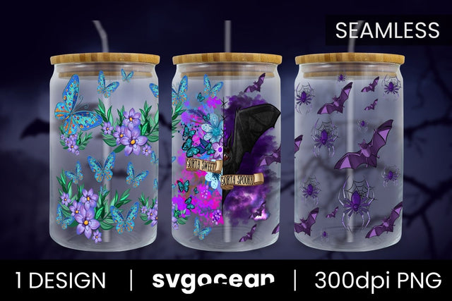 Halloween Can Glass Sublimation | 16 Oz Libbey Glass Sublimation SvgOcean 