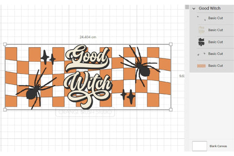 Halloween Can Glass Wrap | 16 Oz Libbey Glass | Good Witch SVG OrangeBrushStudio 