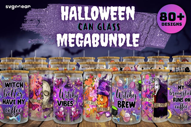 Halloween Can Glass Wrap | Beer Can | Libbey Glass SVG SvgOcean 