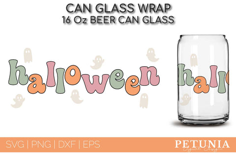 Halloween Can Glass Wrap SVG BUNDLE | Libbey Can Glass SVG SVG Petunia Digital Design 