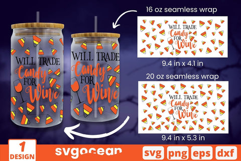 Halloween Can Glass Wrap SVG Bundle SVG SvgOcean 