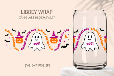 Halloween can glass wrap svg SVG KMarinaDesign 